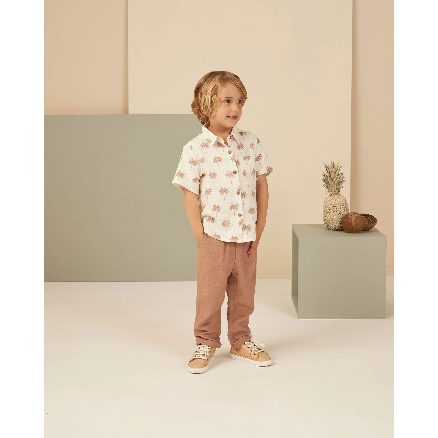 Rylee and Cru Paradise Collared Short Sleeve Shirt - Paradise - Image 2