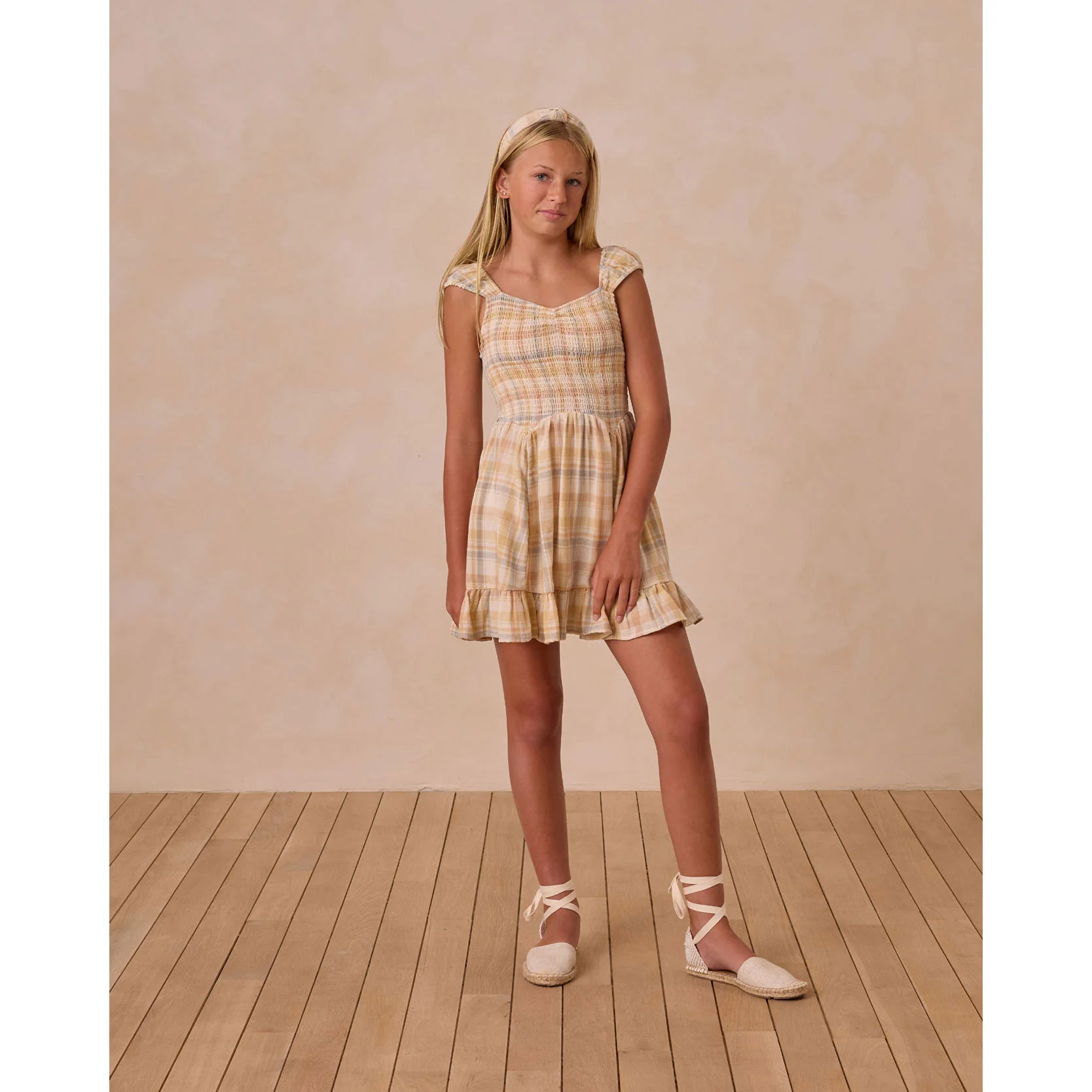 Rylee and Cru Pastel Plaid Kalina Dress