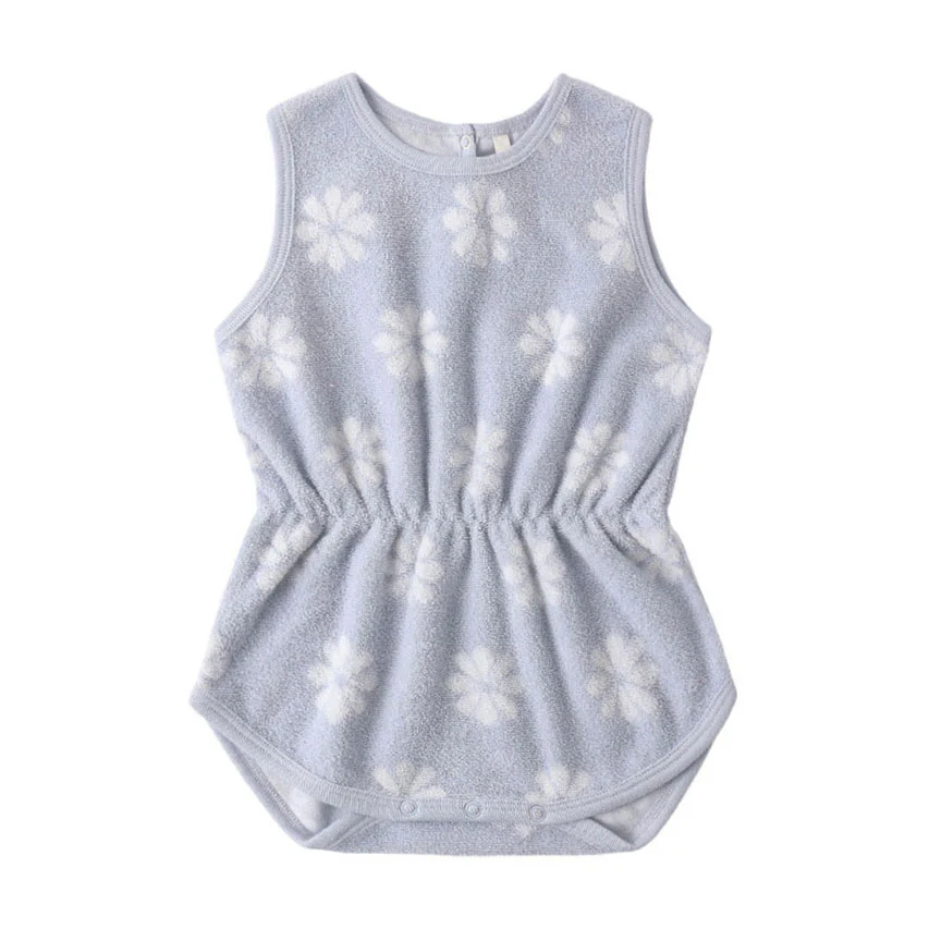 Rylee and Cru  Periwinkle Daisy Cinch Playsuit