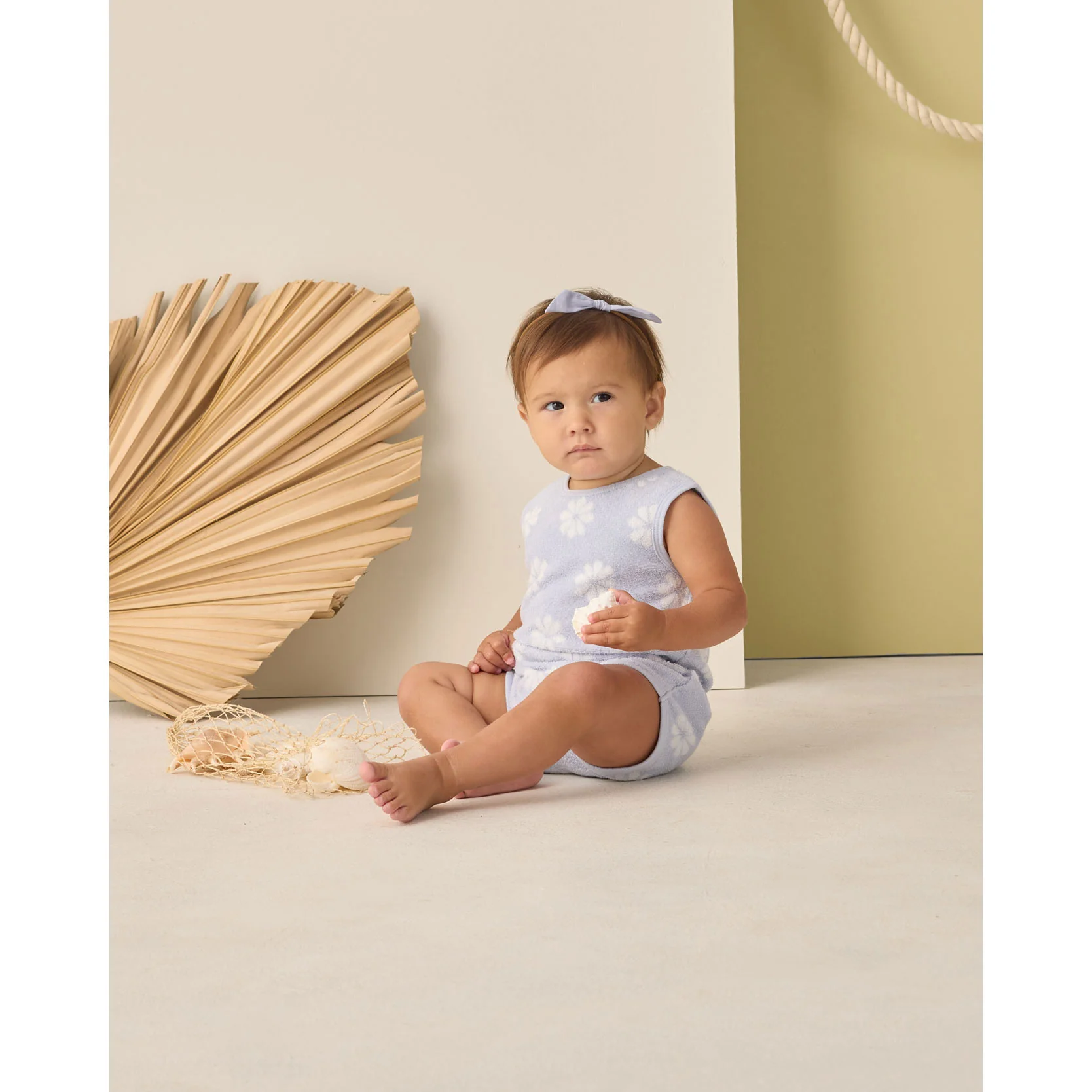 Rylee and Cru  Periwinkle Daisy Cinch Playsuit - Image 2