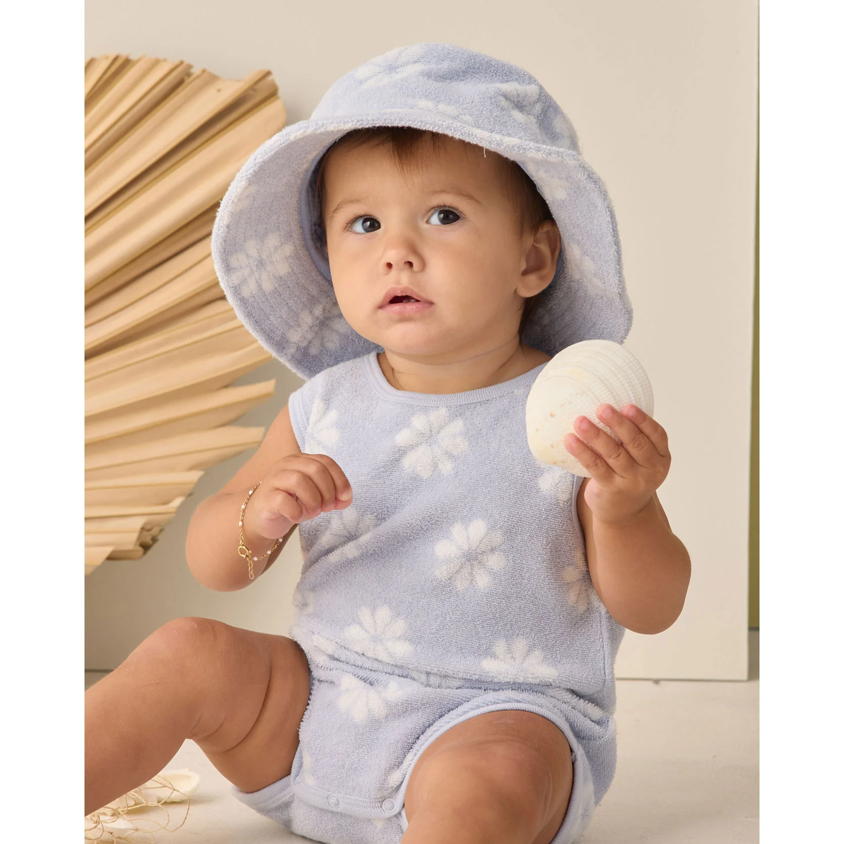 Rylee and Cru  Periwinkle Daisy Cinch Playsuit - Image 3