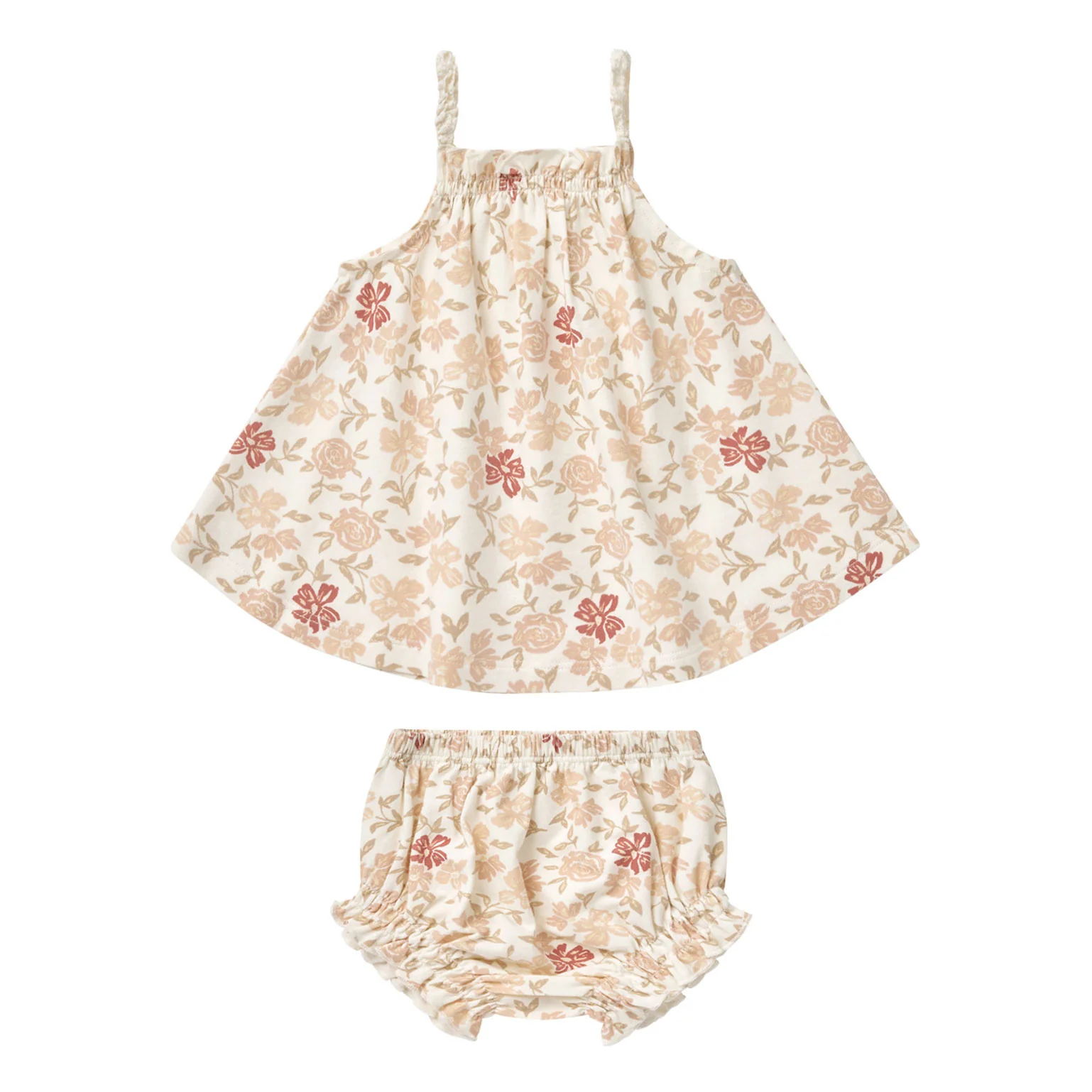 Rylee and Cru Pink Floral Swing Top + Bloomer Set