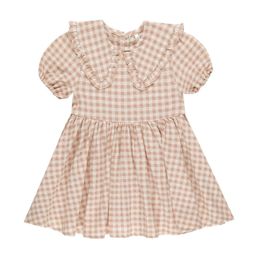 Rylee and Cru Pink Gingham Camille Dress