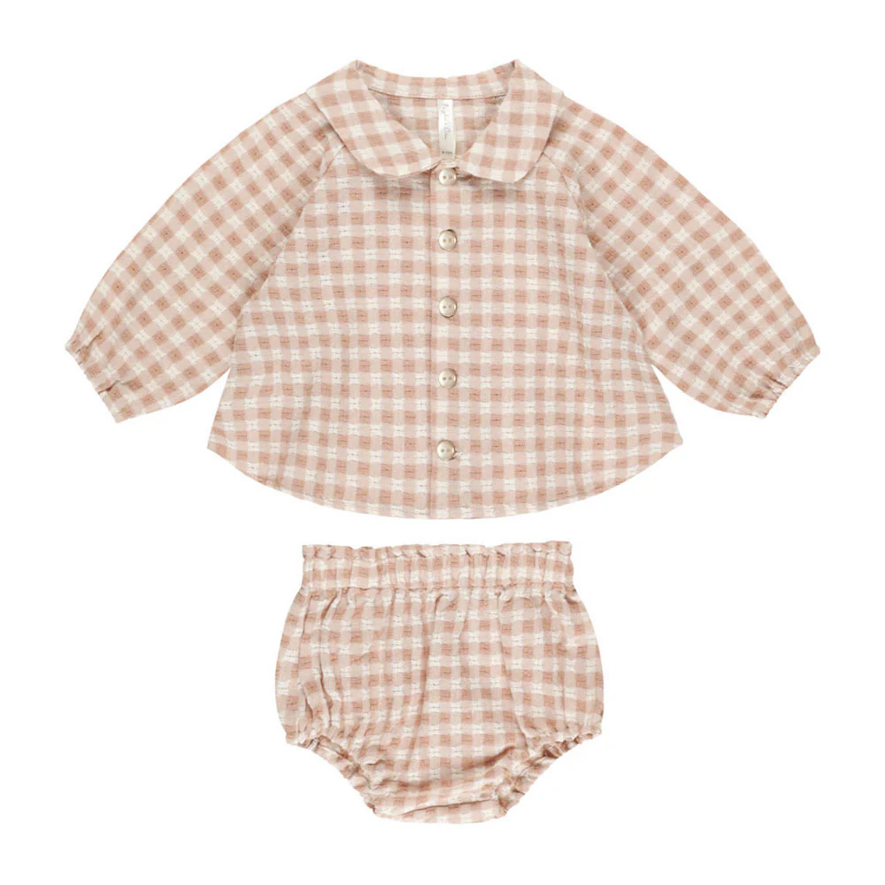 Rylee and Cru Pink Gingham Nellie Set