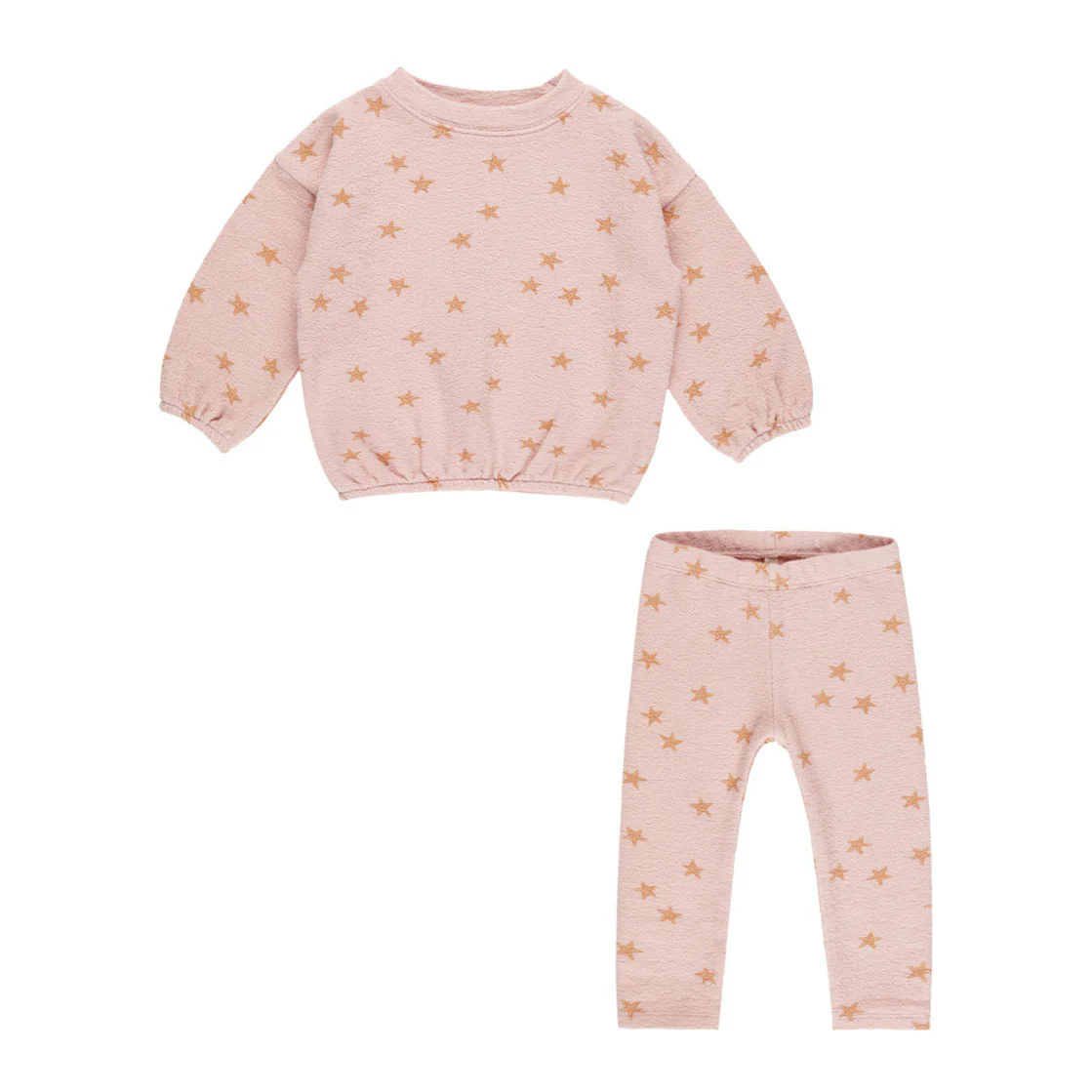 Rylee and Cru Pink Starfish Spongy Knit Set