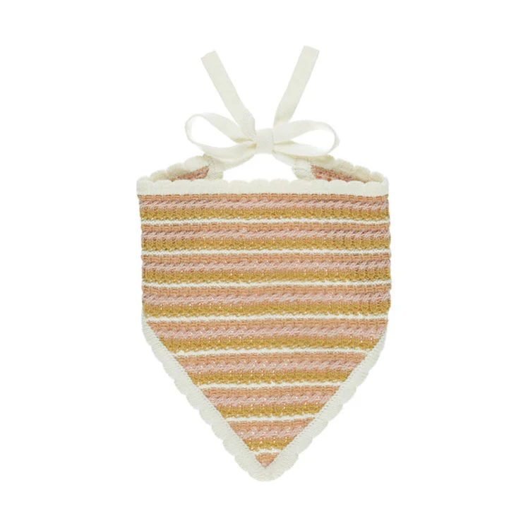 Rylee and Cru Pink Stripe Crochet Scarf Headband