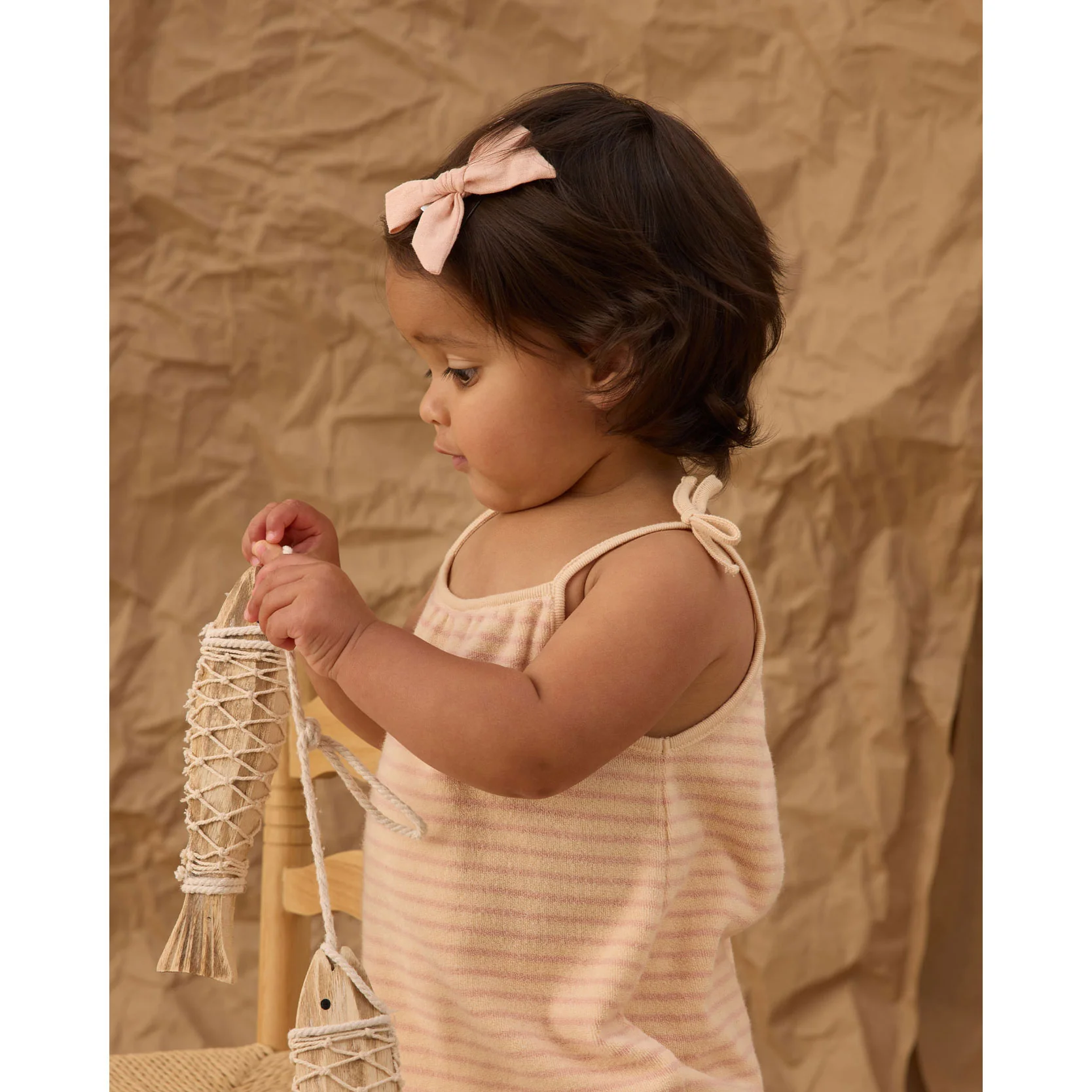 Rylee and Cru  Pink Stripe Nala Romper - Image 2