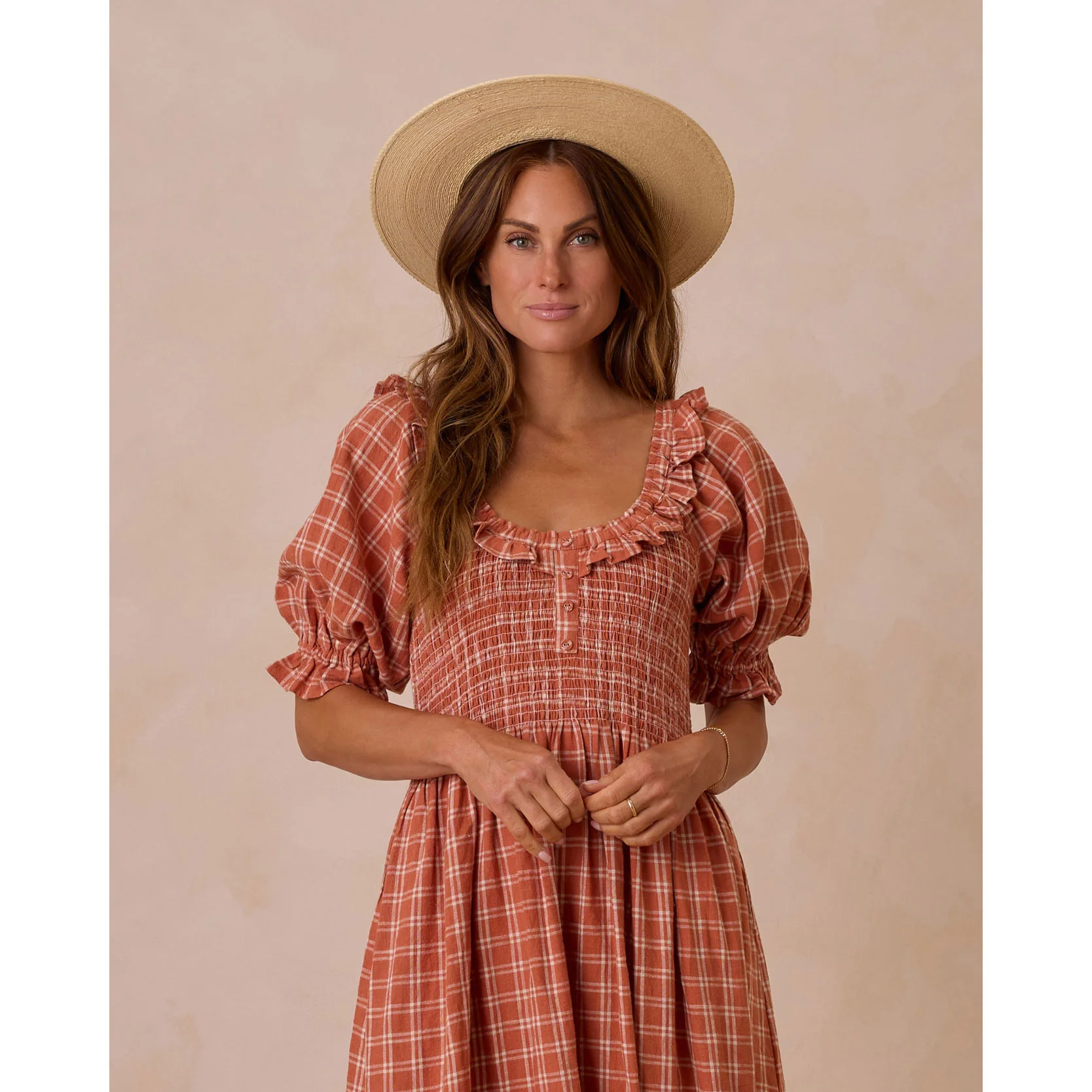 Rylee and Cru Poppy Check Lexi Women Dress - Image 2