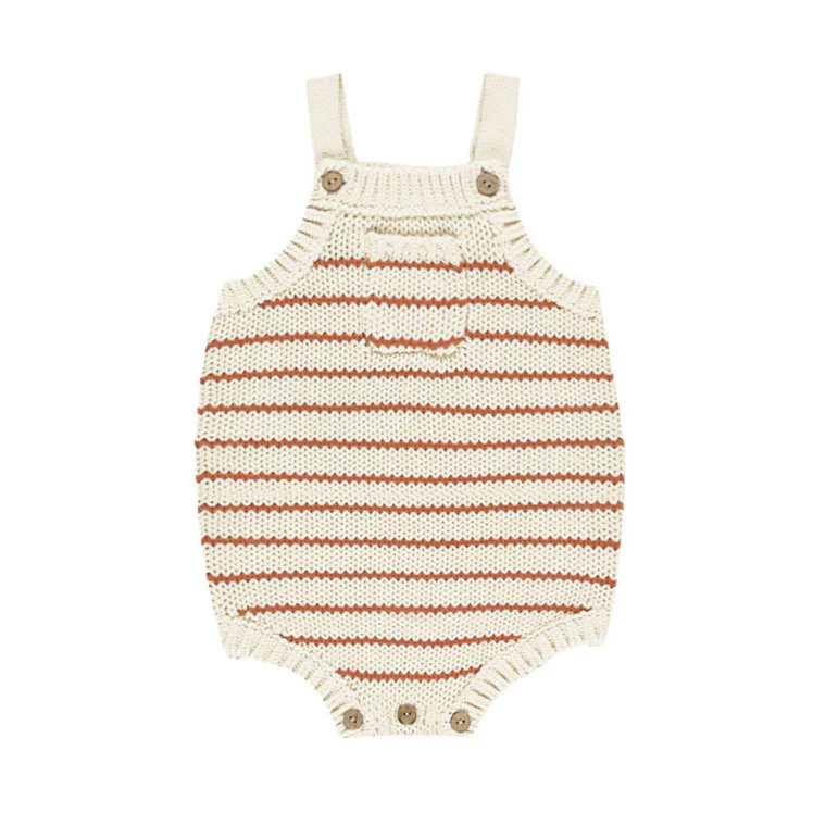 Rylee and Cru Poppy Stripe Ashton Knit Romper