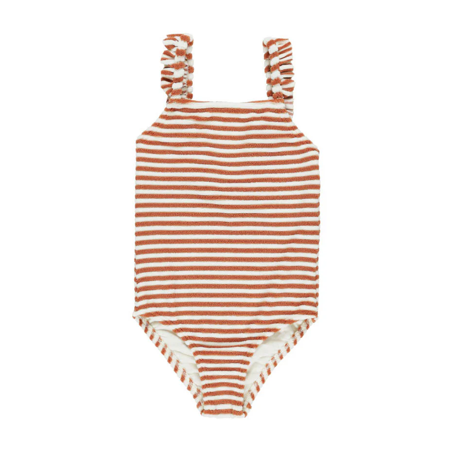 Rylee and Cru Poppy Stripe Positano One-Piece