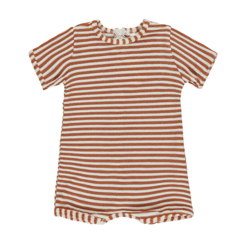 Rylee and Cru Poppy Stripe Shorty One-Piece