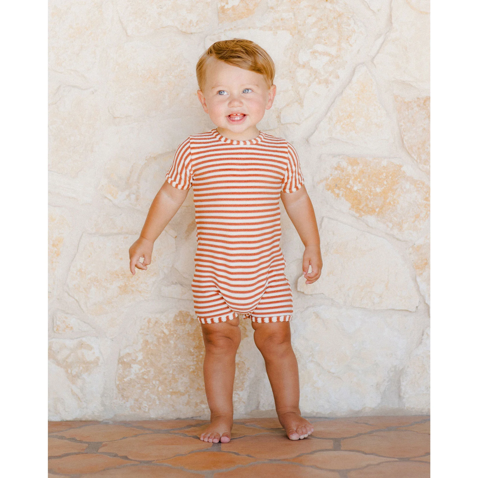 Rylee and Cru Poppy Stripe Shorty One-Piece - Image 2