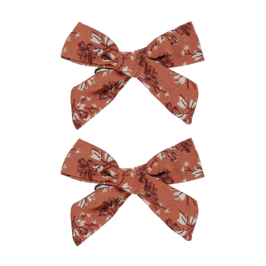 Rylee and Cru Red Floral Bows, Set Of 2