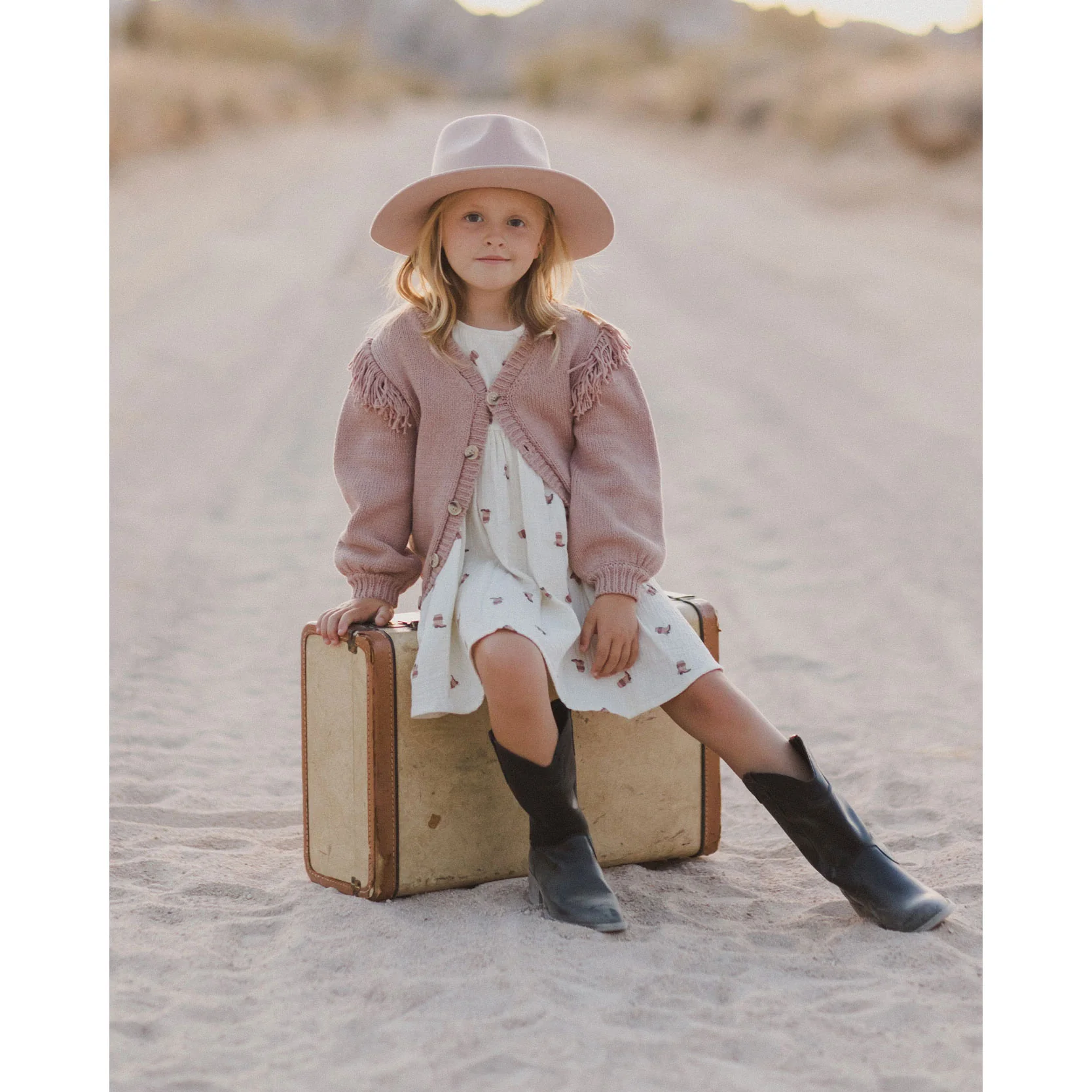 Rylee and Cru Rose Fringe Cardigan - Image 3