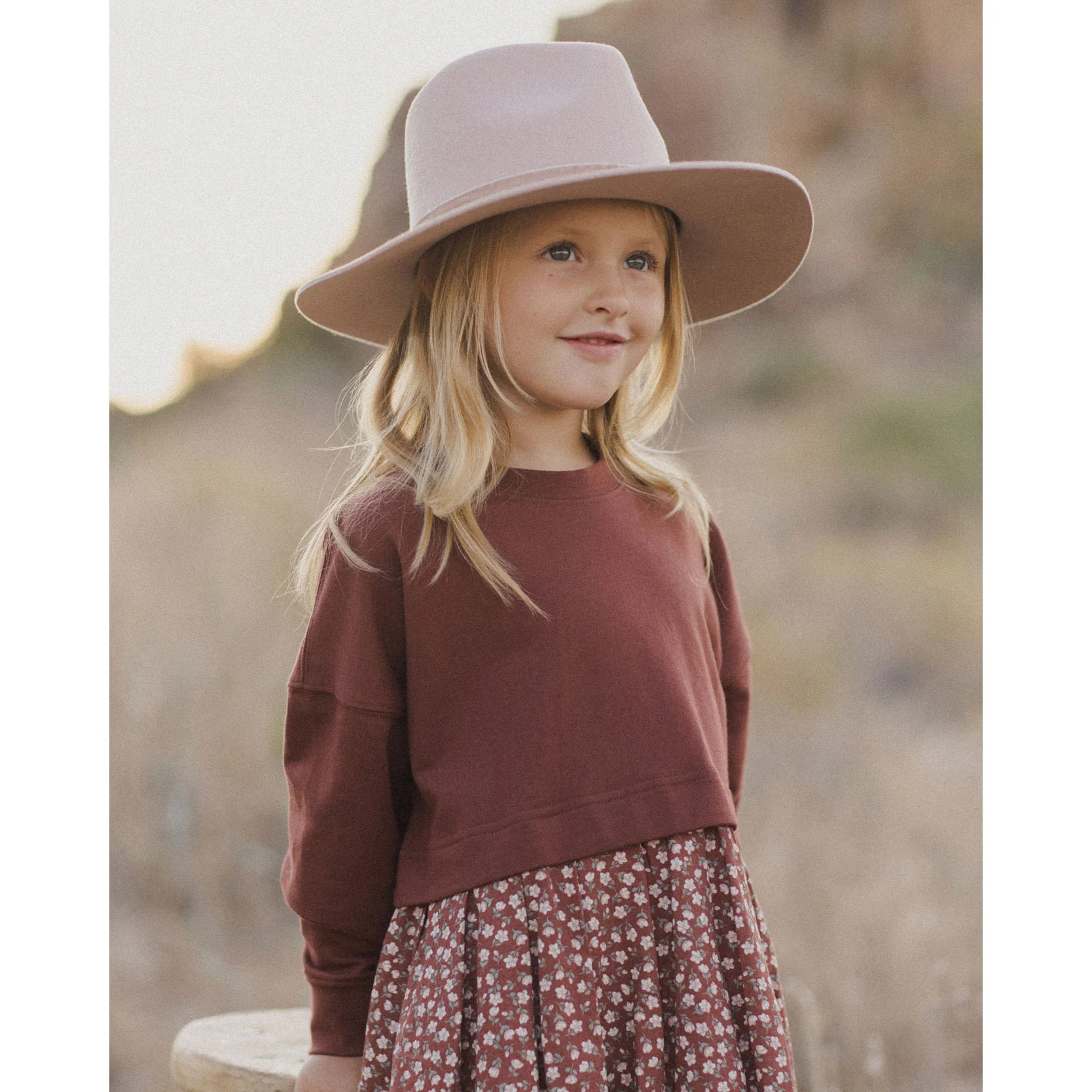Rylee and Cru Rosette Sweatshirt Dress - Image 2