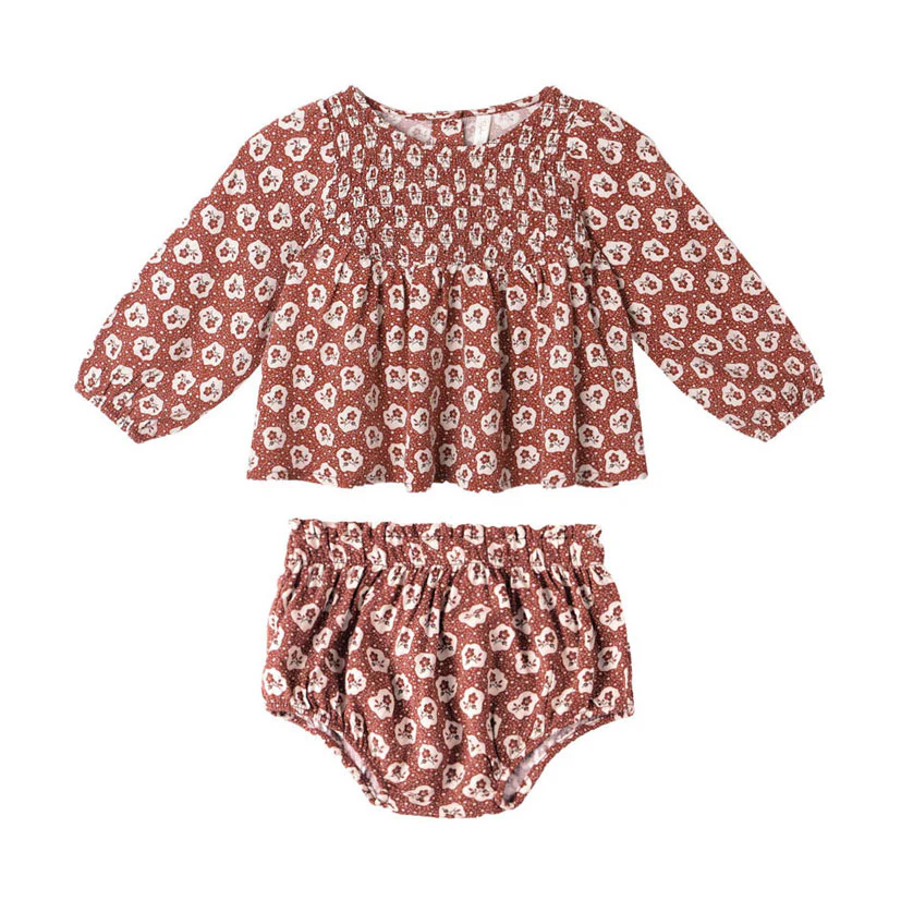 Rylee and Cru Ruby Fleur Sophia Top + Bloomer Set