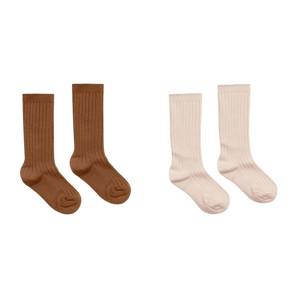 Rylee and Cru Saddle- Shell Ribbed Socks