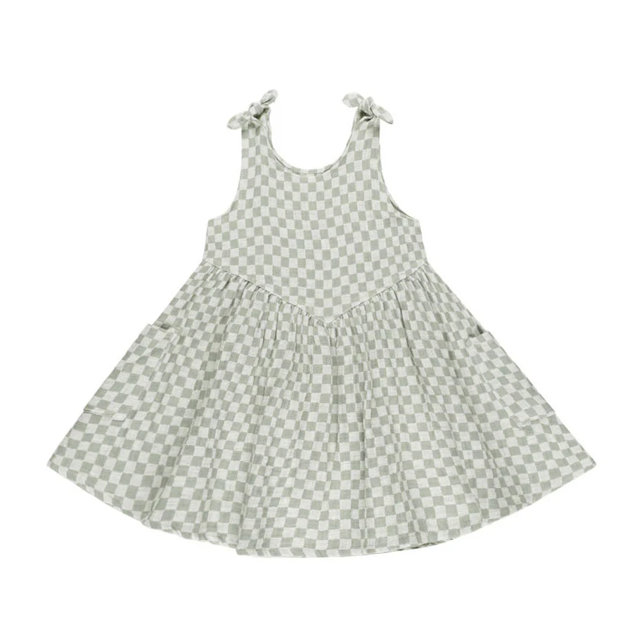 Rylee and Cru Sage Check Summer Dress