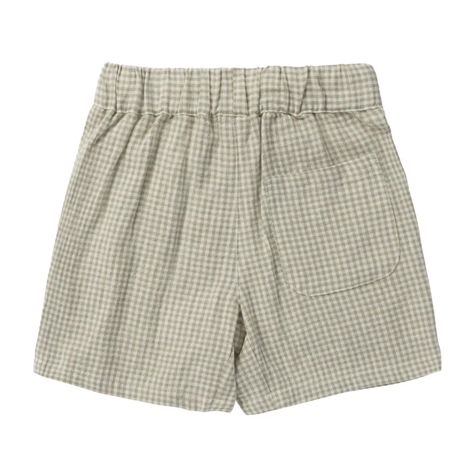 Rylee and Cru Sage-Gingham Bermuda Short - Sage Gingham - Image 3