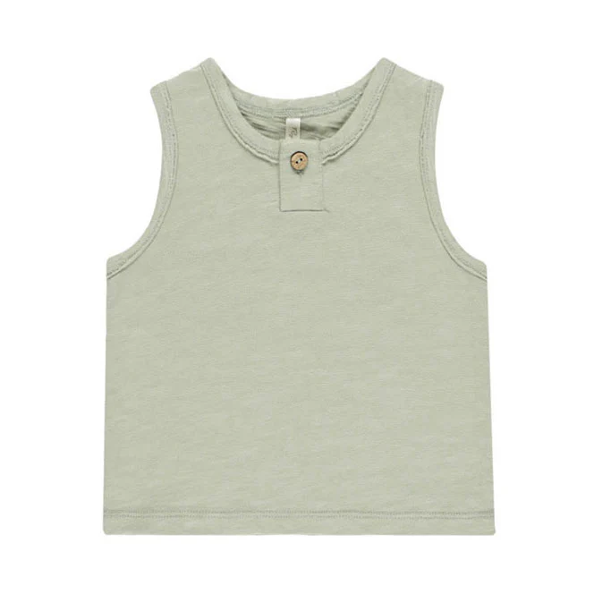 Rylee and Cru Sage Jersey Button Tank