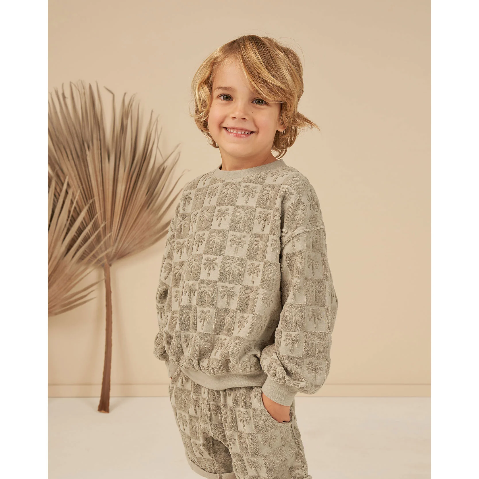 Rylee and Cru Sage Sweatshirt - Palm Check - Image 3