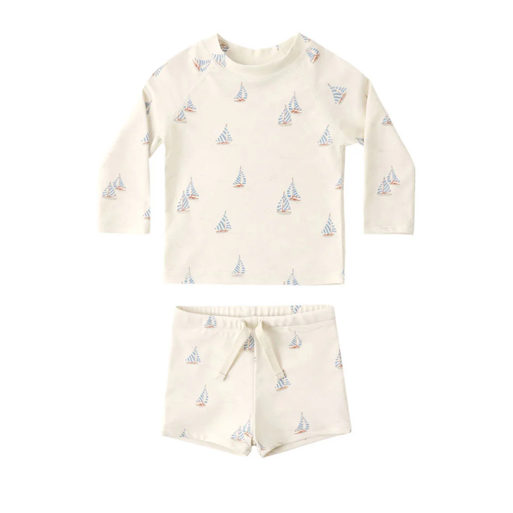 Rylee and Cru Sail Boys Rashguard Set