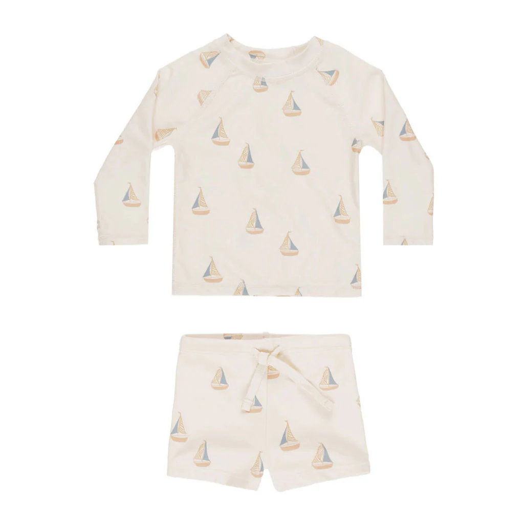 Rylee and Cru Sailboats Rashguard Boy Set