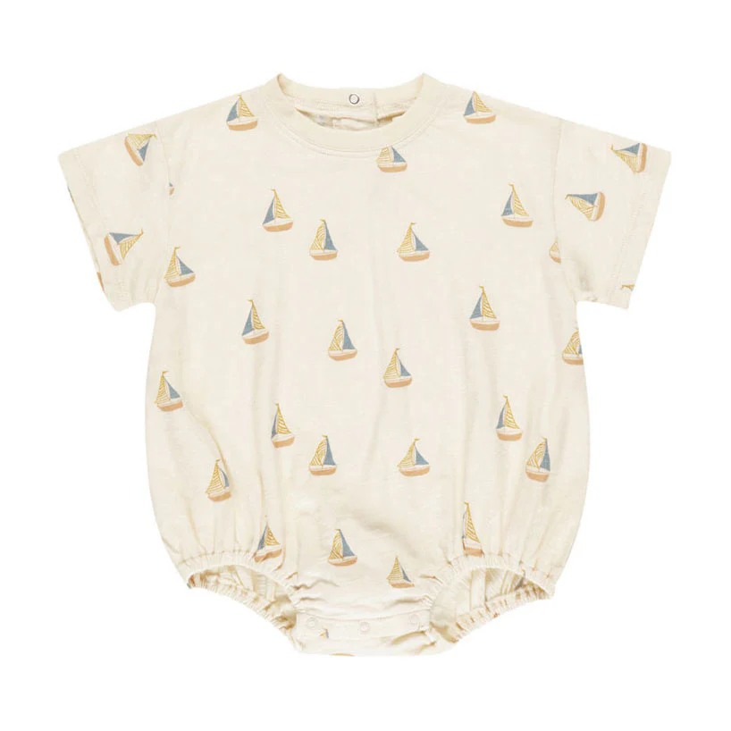 Rylee and Cru Sailboats Relaxed Bubble Romper