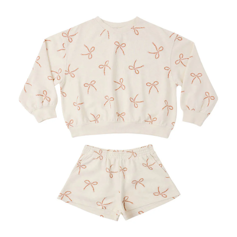 Rylee and Cru Sailor Bows Summer Terry Set