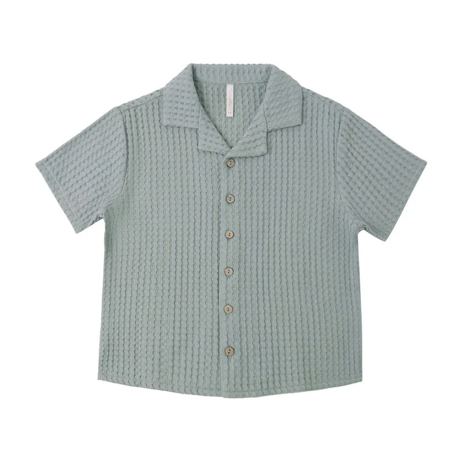 Rylee and Cru  Sea Green Lapel Collar Shirt