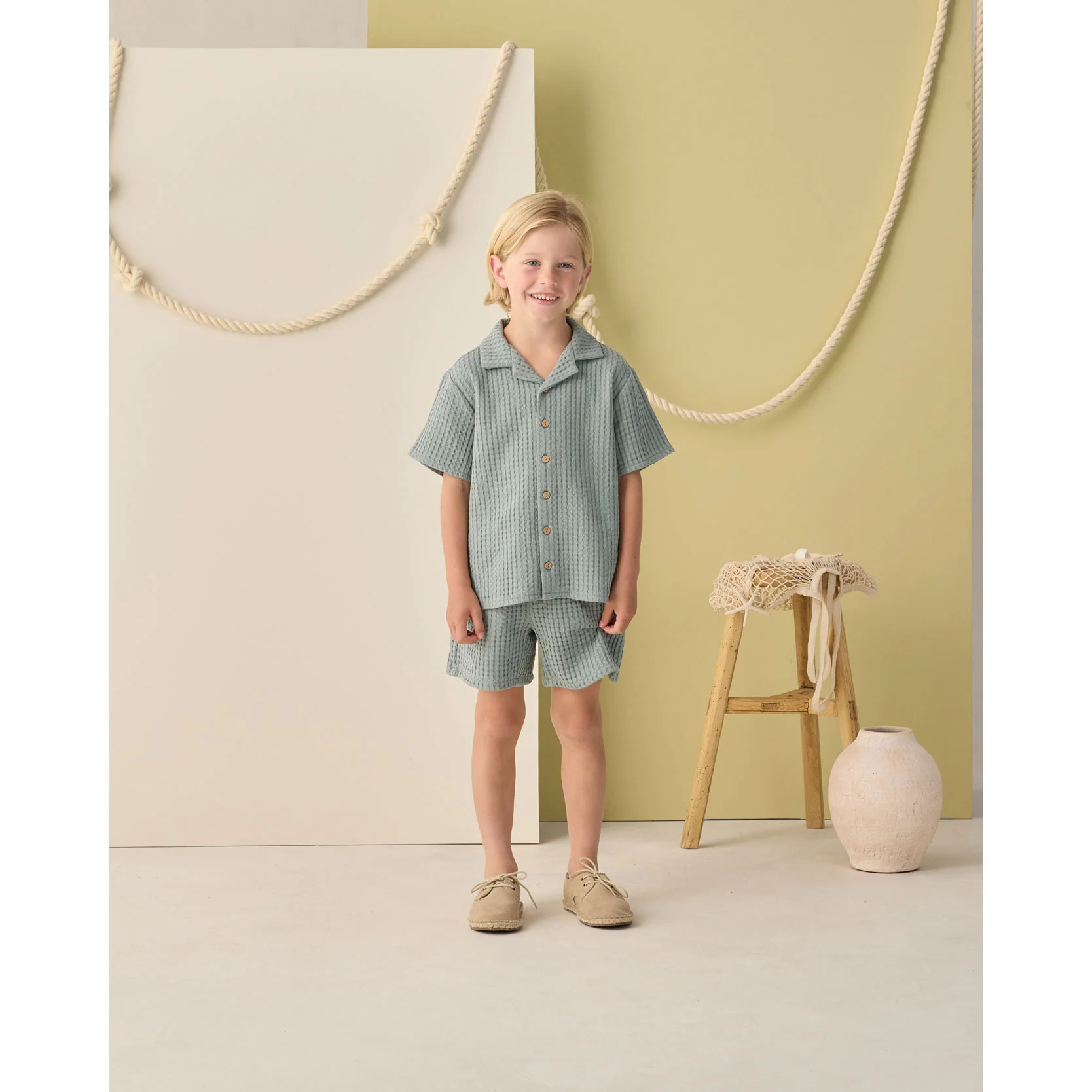 Rylee and Cru Sea Green Lapel Collar Shirt - Image 2