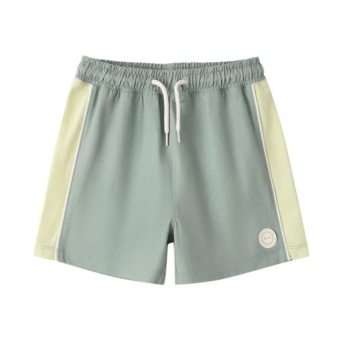 Rylee and Cru  Sea Green Paneled Boardshort