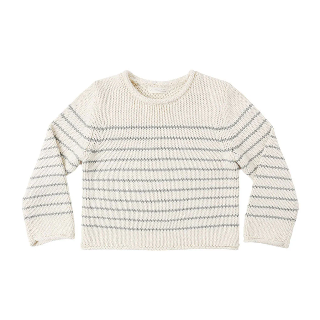Rylee and Cru  Sea Green Stripe Jacques Sweater