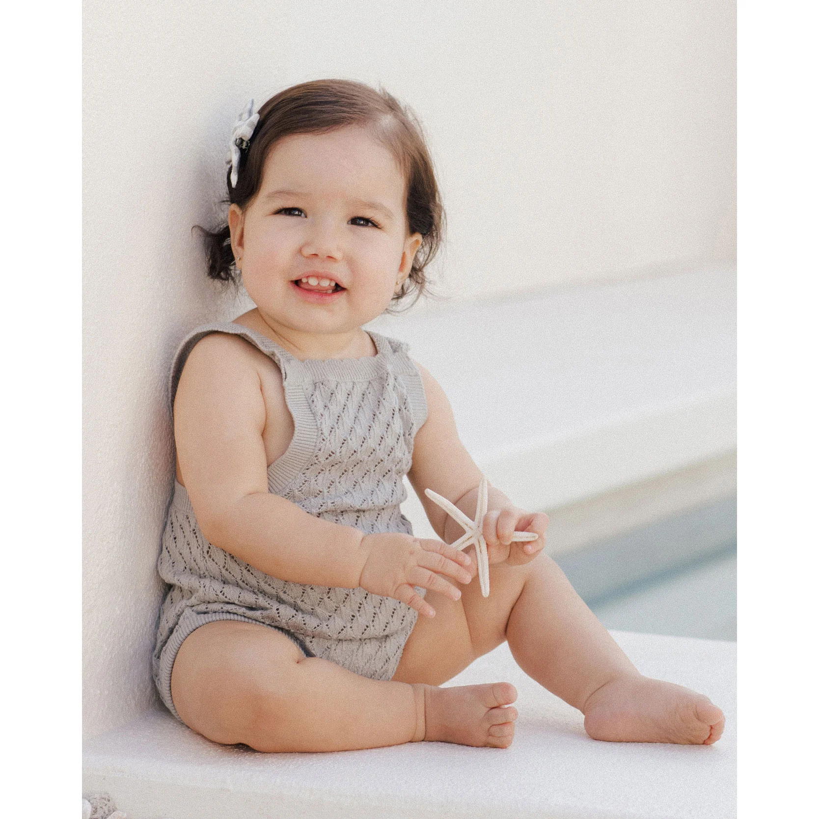 Rylee and Cru Seafoam Crochet Romper - Image 2