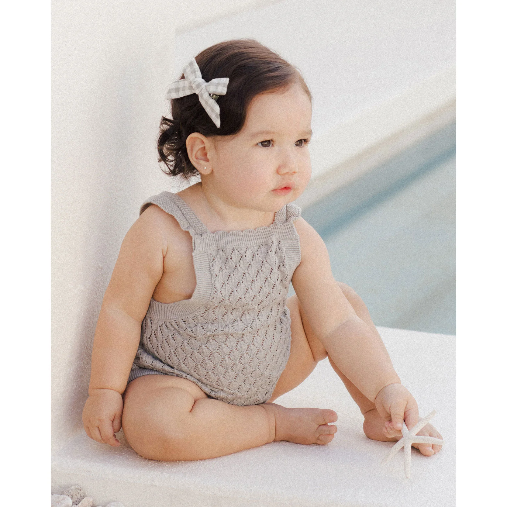 Rylee and Cru Seafoam Crochet Romper - Image 3