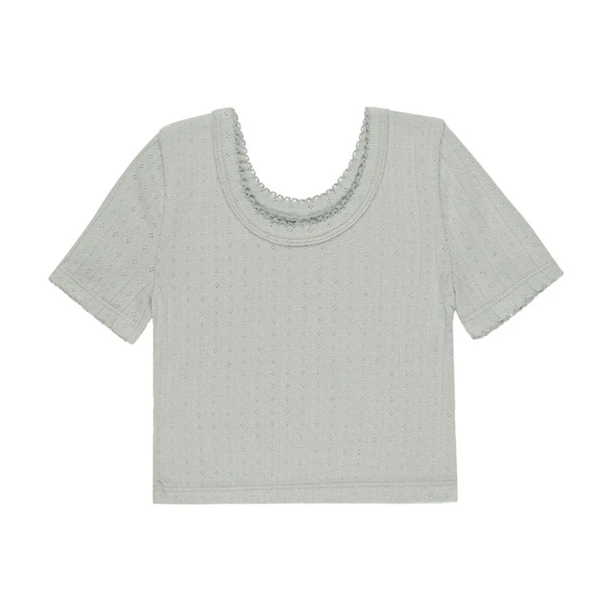 Rylee and Cru Seafoam Pointelle Tee