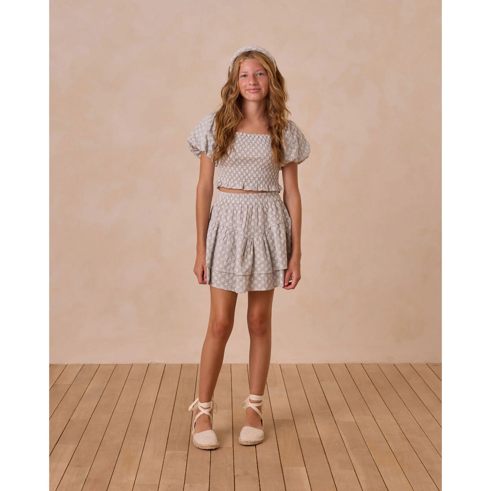 Rylee and Cru Seafoam Tiered Mini Skirt