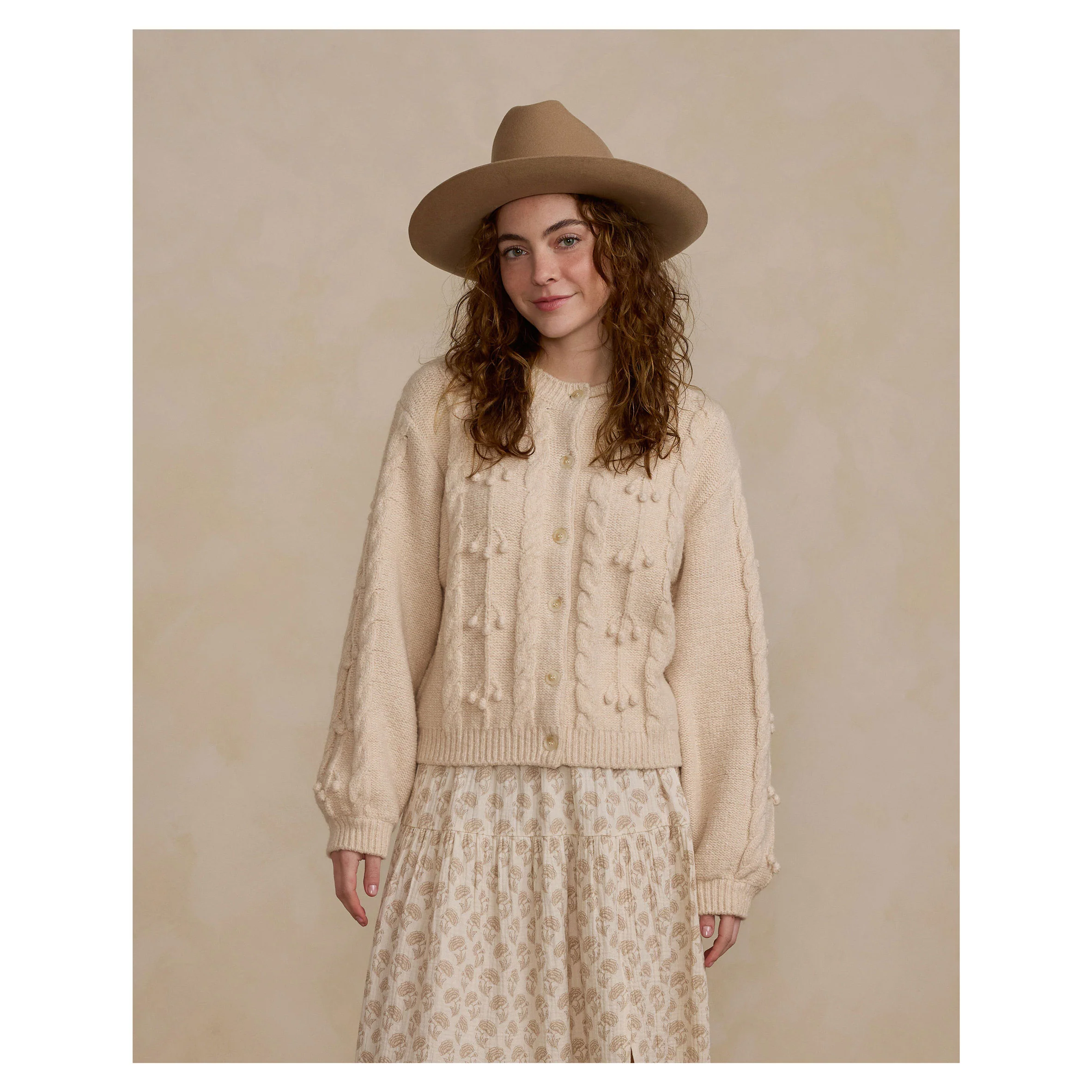 Rylee and Cru Shell Bobble Womens Cardigan