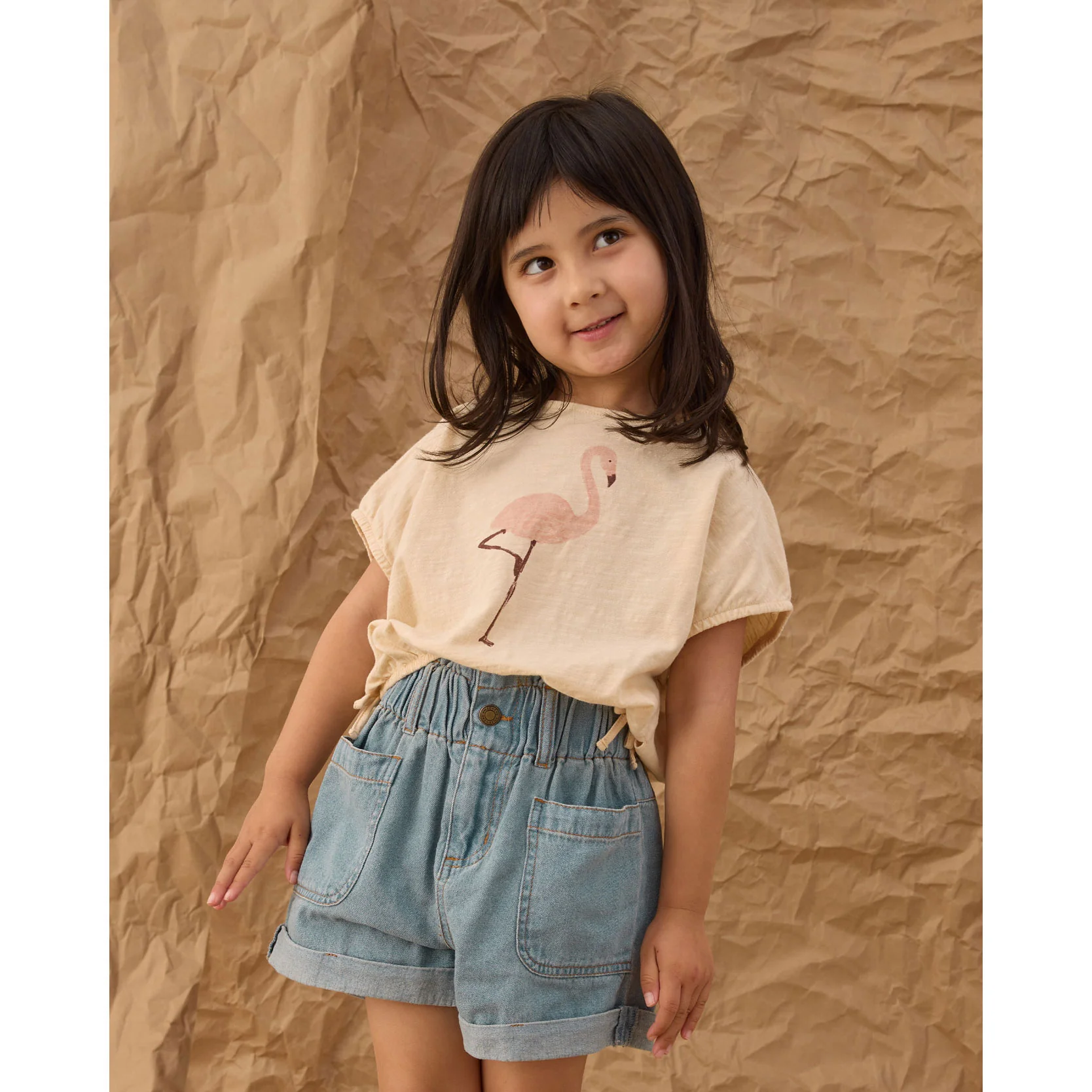Rylee and Cru  Shell Flamingo Cropped Cinch Tee - Image 4