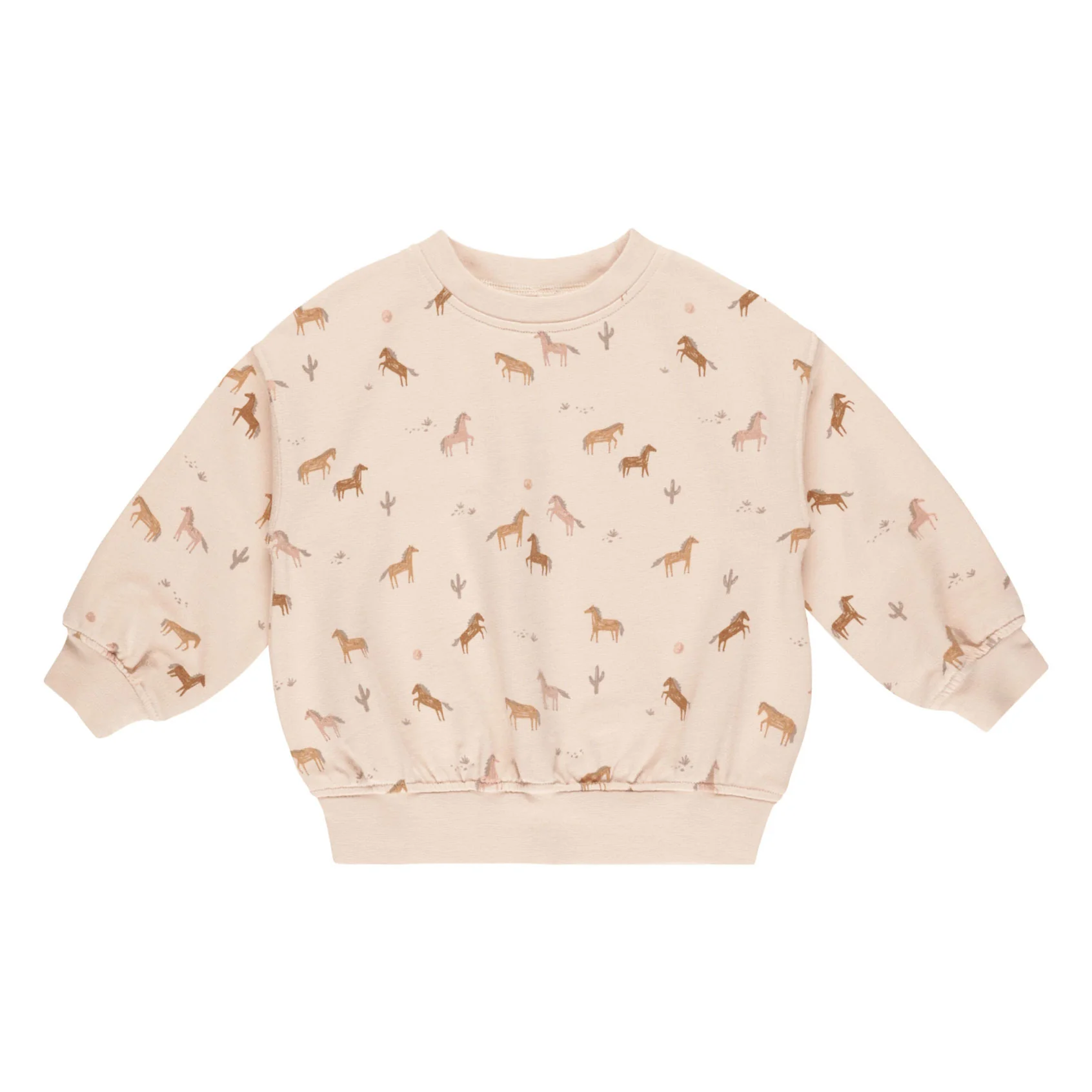Rylee and Cru Shell Horses Relaxed Sweatshirt