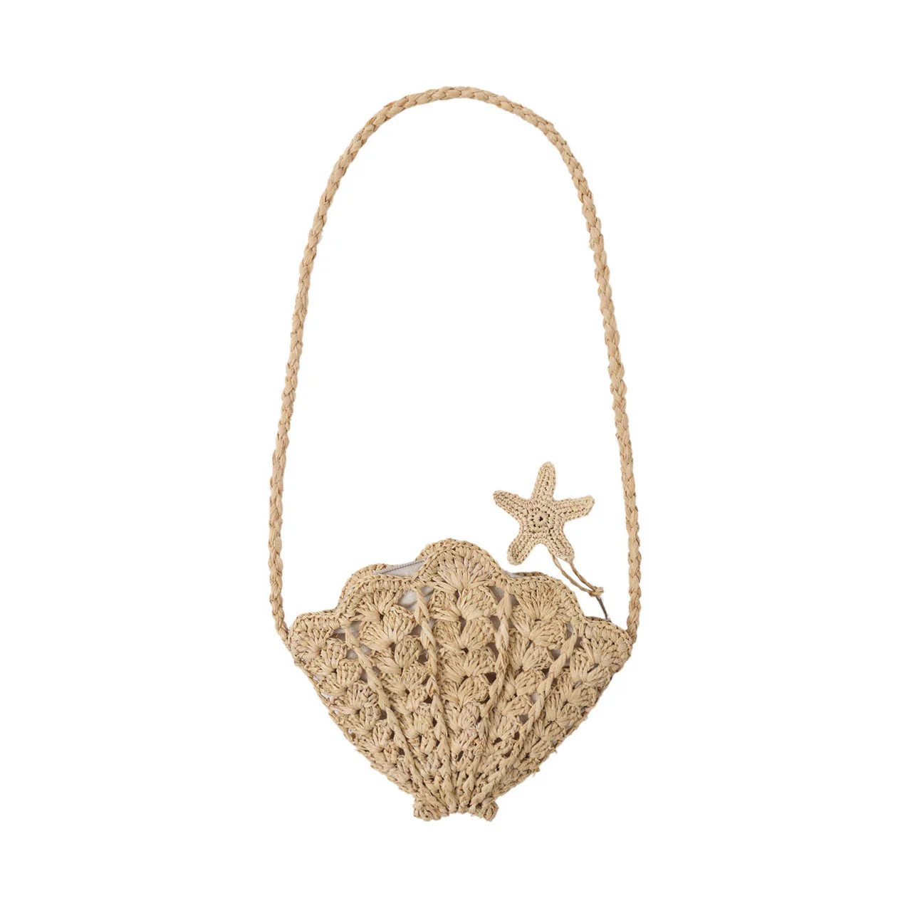 Rylee and Cru  Straw Shell Purse