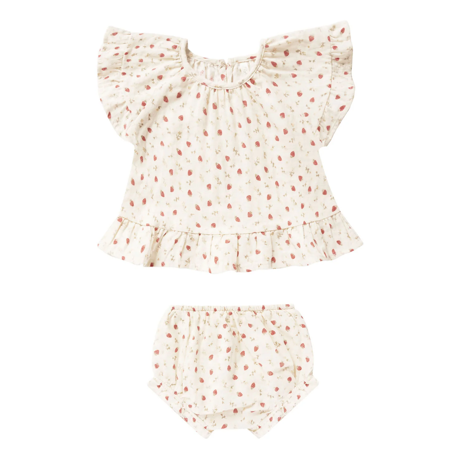 Rylee and Cru Strawberry Fields Butterfly Top + Bloomer Set
