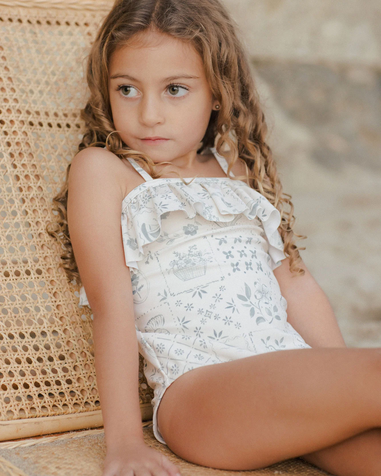 Rylee and Cru Tile Ruffle One-Piece - Image 2