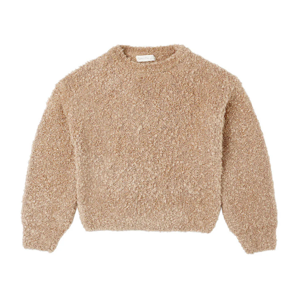 Rylee and Cru Toffee Boucle Aspen Sweater