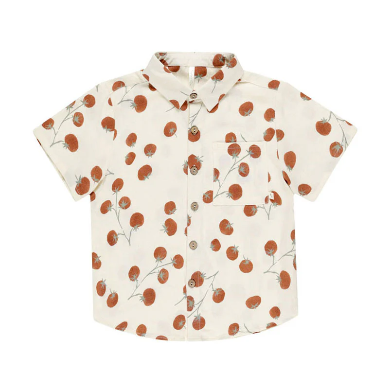 Rylee and Cru Tomatoes Collared Short Sleeve Shirt