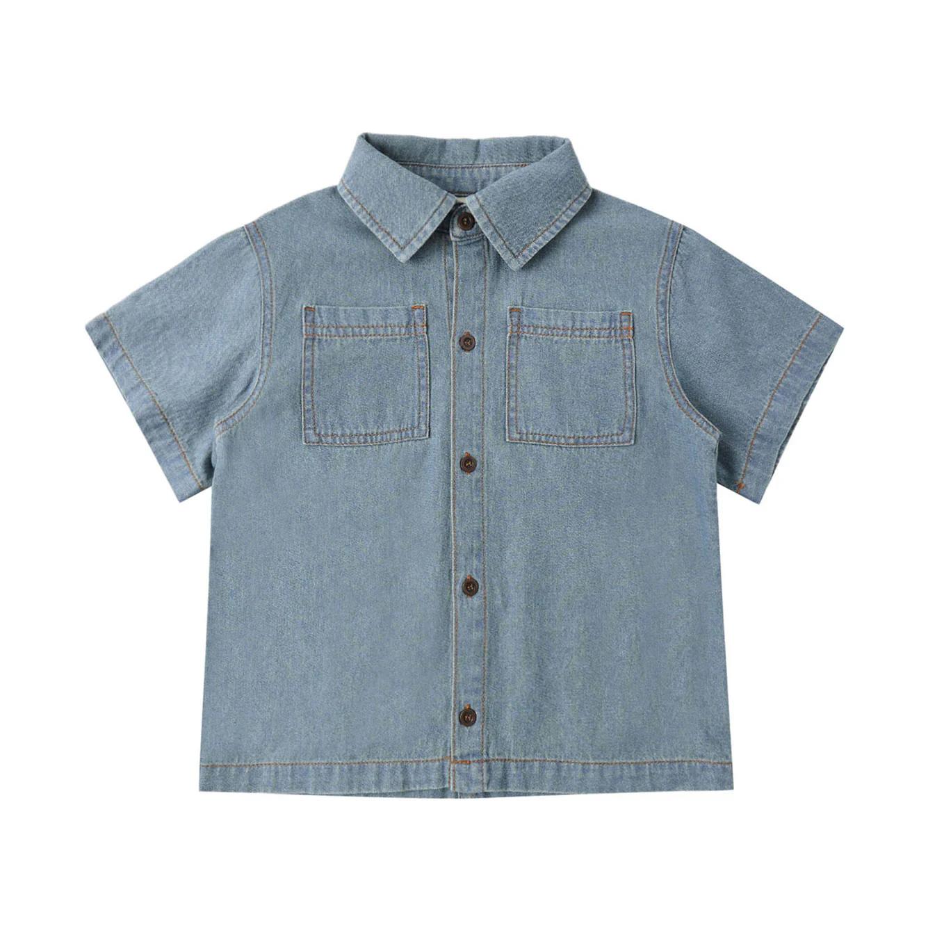 Rylee and Cru   Washed Blue Denim Overshirt