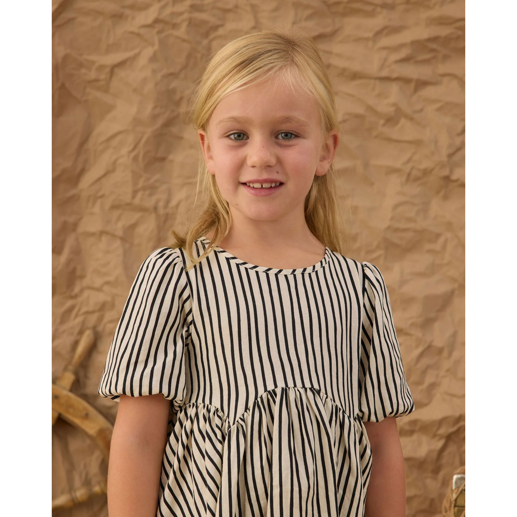 Rylee and Cru Wavy Stripe Rose Dress - Image 4