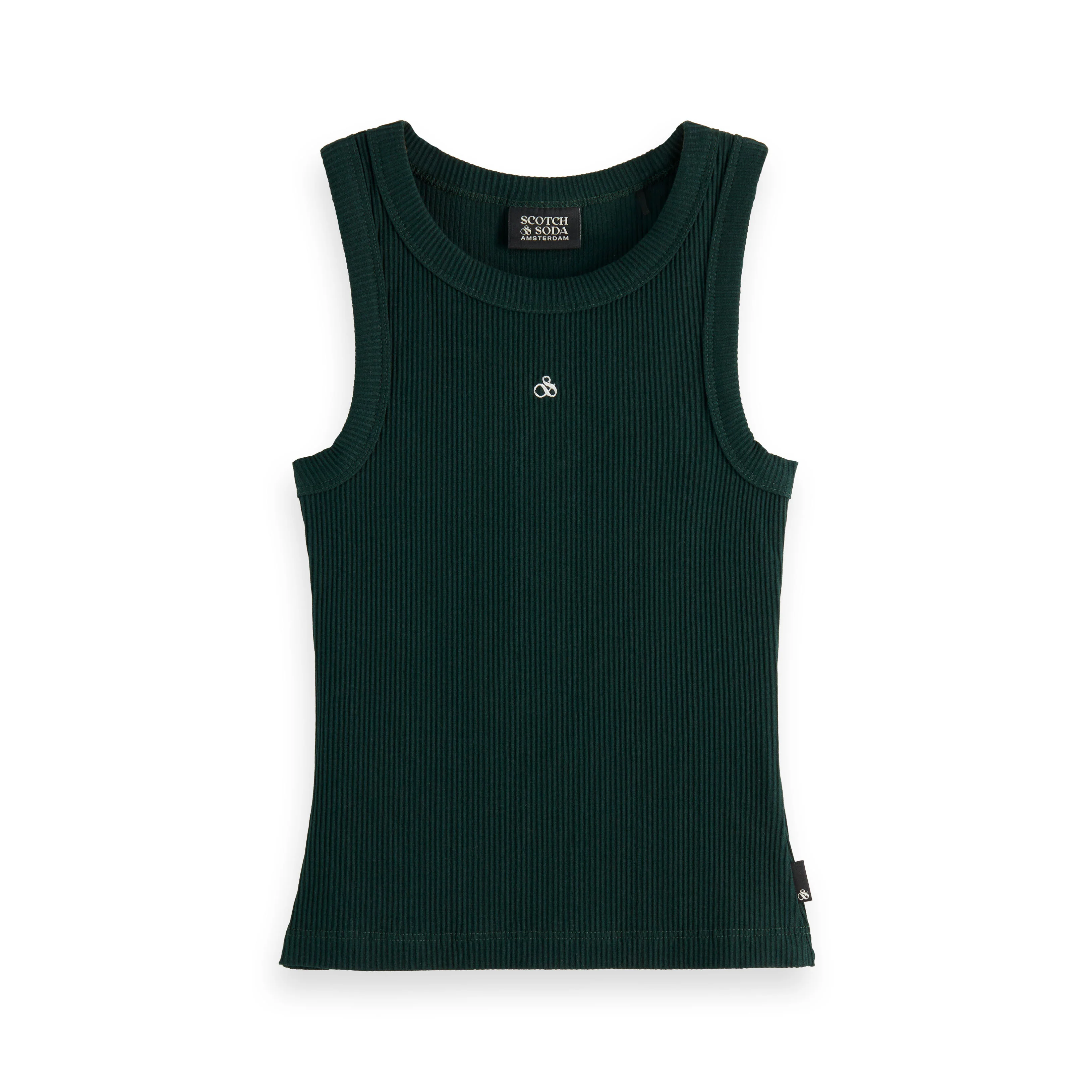 Scotch Shrunk Amsterdam Green Rib Slim Fit Tank