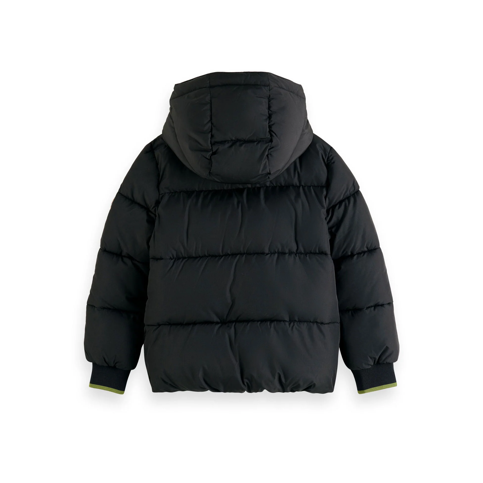 Scotch Shrunk Black Hooded Puffer Jacket - Image 3