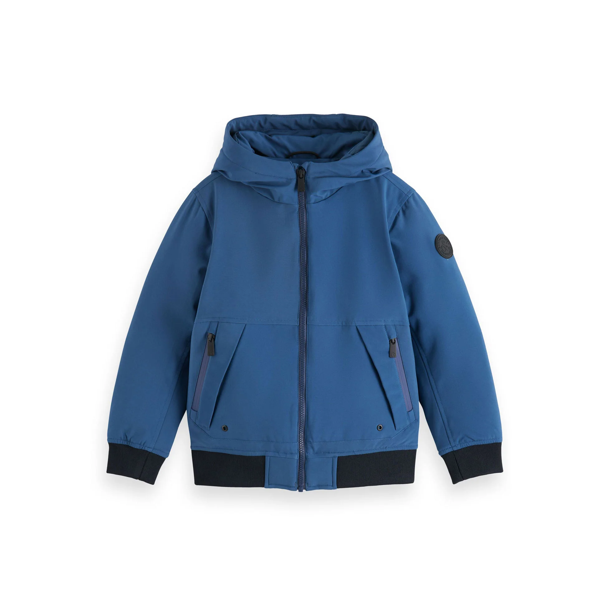 Scotch Shrunk Blue Classic Hooded Soft Shell Jacket